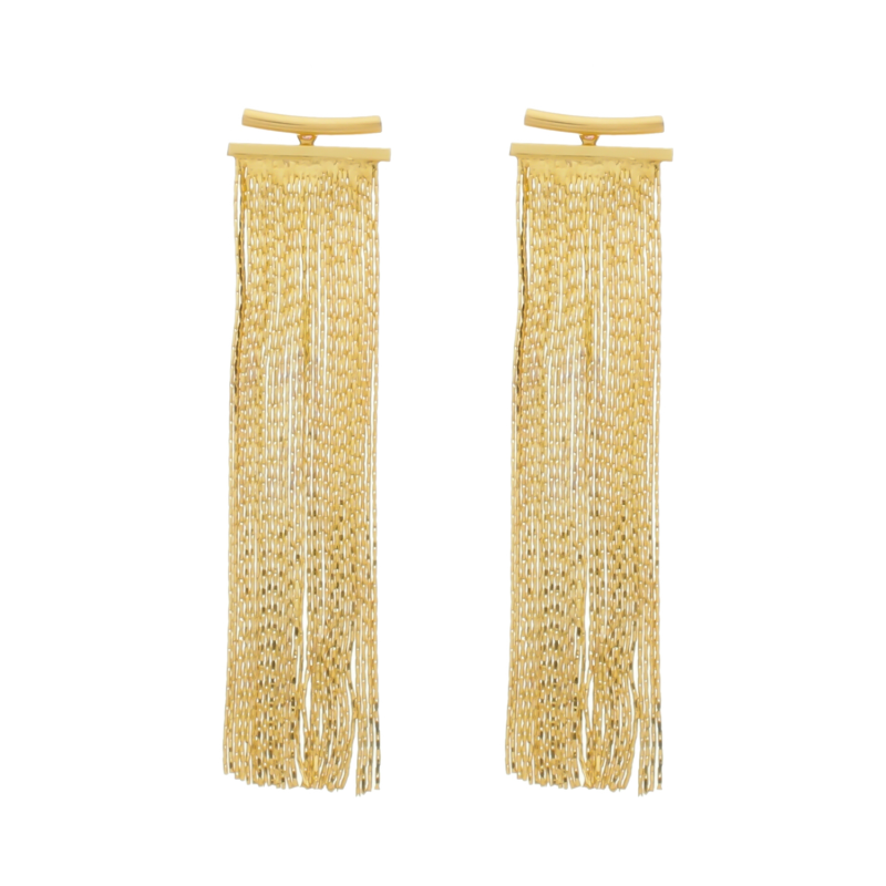 Brinco Dourado de Franja