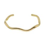 Bracelete Dillan Moderno Tubo Orgânico - Semi-joia sofisticada com banho de ouro 18K e design exclusivo