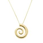 Colar Dillan Caracol em banho de ouro 18K, com design orgânico sofisticado e elegante.